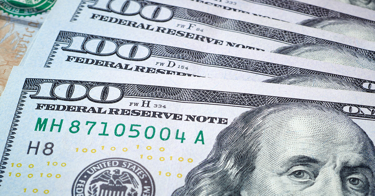 100 US Dollar Bill - Ben Franklin