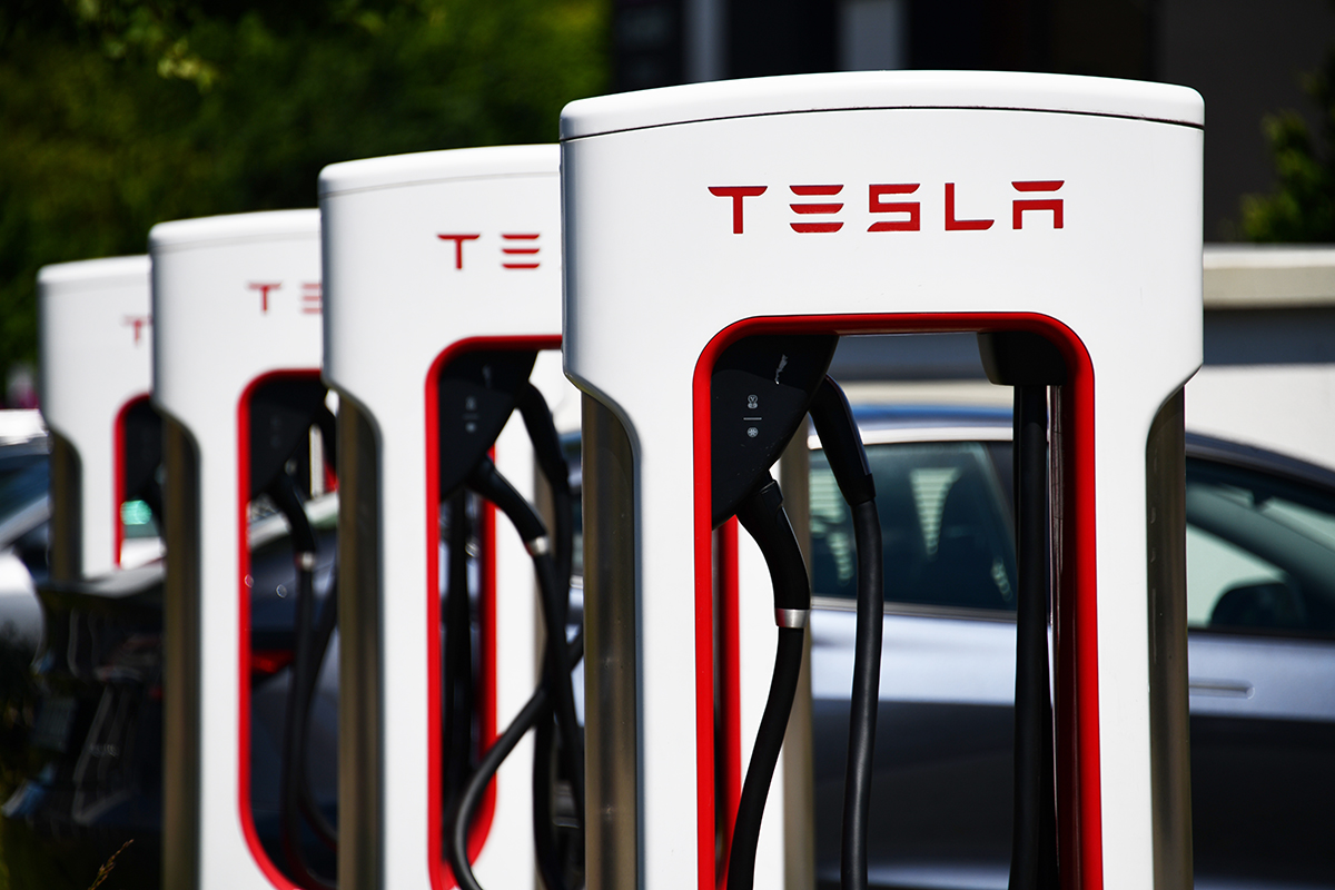 business english Tesla charging station